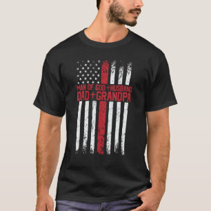 Camiseta Homem De Bandeira Cruzado Americano De Deus Pai Ma