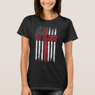 Camiseta Homem De Bandeira Cruzado Americano De Deus Pai Ma