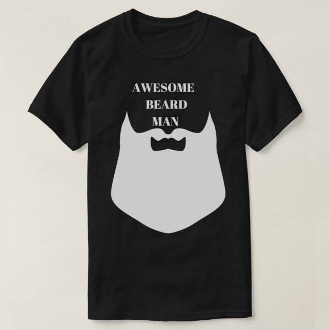 Camiseta Homem de barba incrível (Frente do Design)