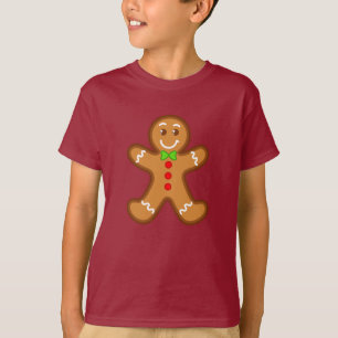 Camiseta homem de biscoito de gengibre doce de Natal