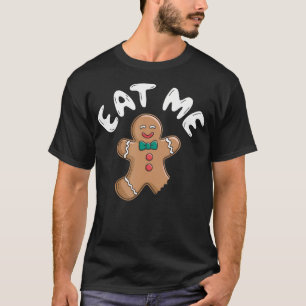 Camiseta Homem de Biscoito de Natal Coma Me Biscoito Engraç