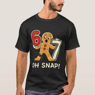 Camiseta Homem de Biscoito Engraçado 67 Seis Sete Para Adul