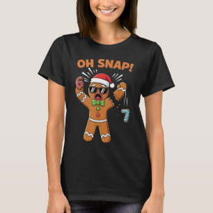 Camiseta Homem de Biscoito Engraçado Oh Snap 67 Seis Sete M