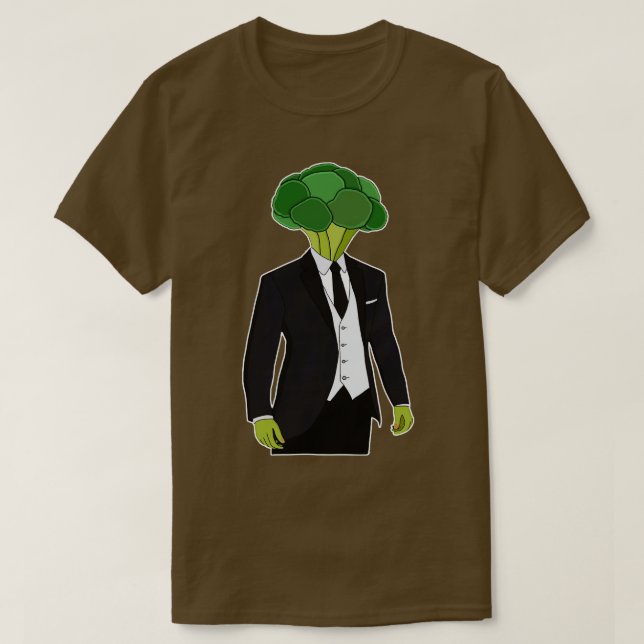 Camiseta Homem de brócolis (Frente do Design)