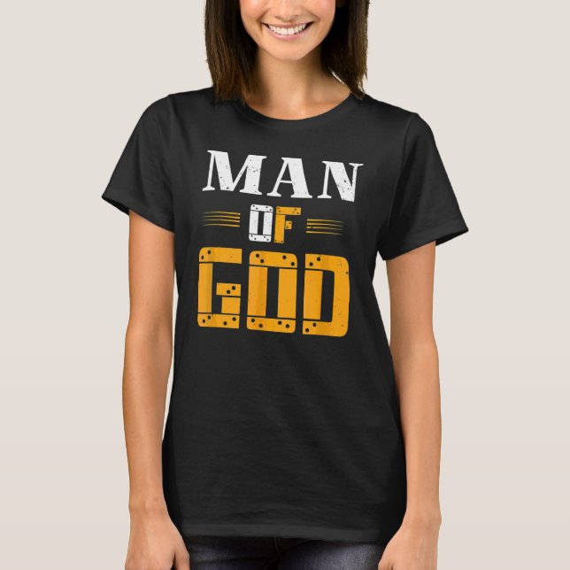 Camiseta Homem de Deus Dia de os pais (Frente)