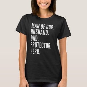Camiseta Homem de Deus Herói do Pai Marido