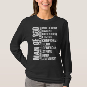 Camiseta Homem de Deus Marido Pai Papa Cruz Cristã Pai