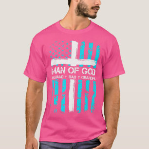 Camiseta homem de deus marido pai vovô, bandeira americana,