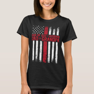 Camiseta Homem de Deus Marido Pai Vovô Jesus Deus Religião