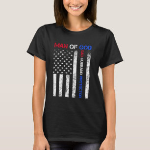 Camiseta Homem de Deus Pai Defensor Do Marido Pais Cristãos