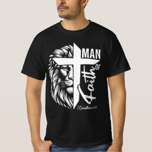 Camiseta Homem de Fé Cristã Inspirador
