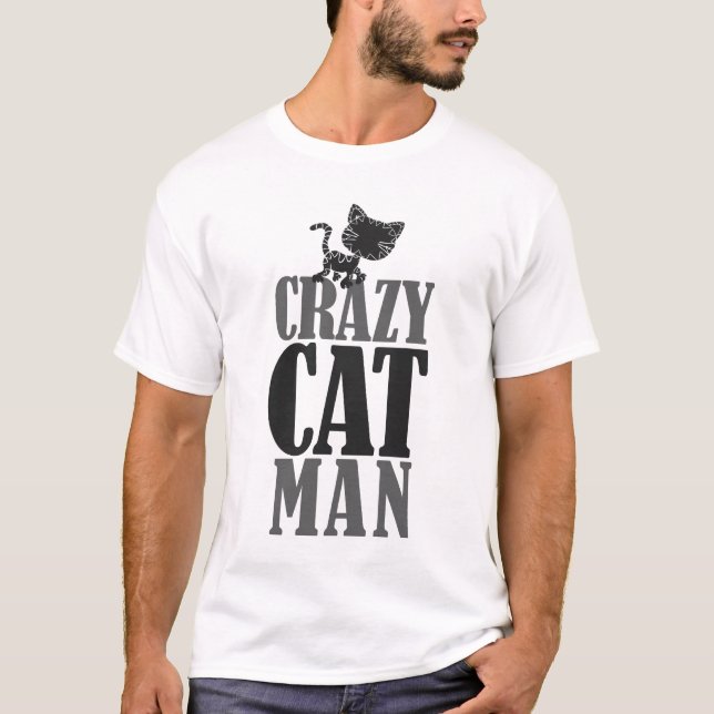 Camiseta Homem de Gato Louco (Frente)