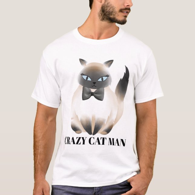 Camiseta Homem de gato maluco (Frente)