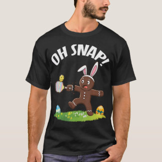 Camiseta Homem de gengibre de Easter Pickleball Oh não Braç