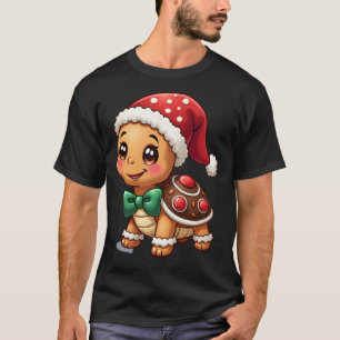 Camiseta Homem de Gengibre Engraçado Tartaruga Natal Mulher