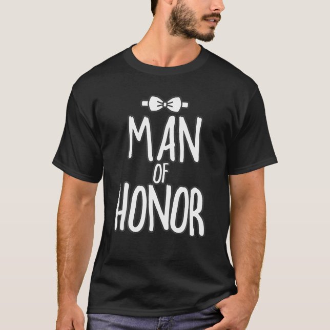 Camiseta Homem de Honra Casamento Homem de Honra Pontes de  (Frente)