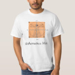 Camiseta Homem de Mathematica<br><div class="desc">Homem de da Vinci no círculo de unidade</div>