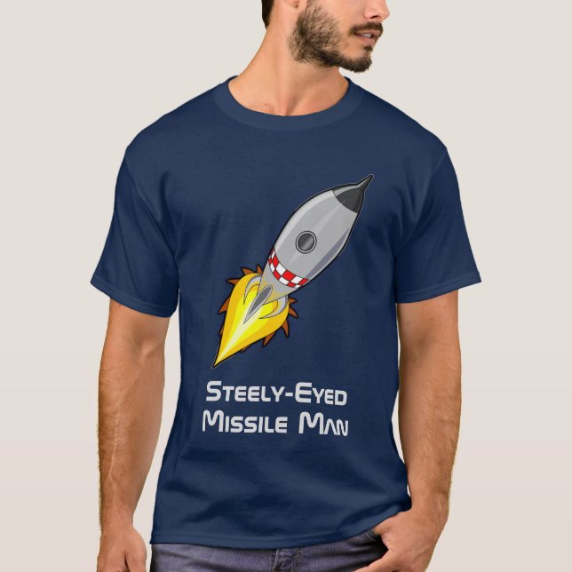 Camiseta Homem de Míssil de Olhos Estrelados (Frente)