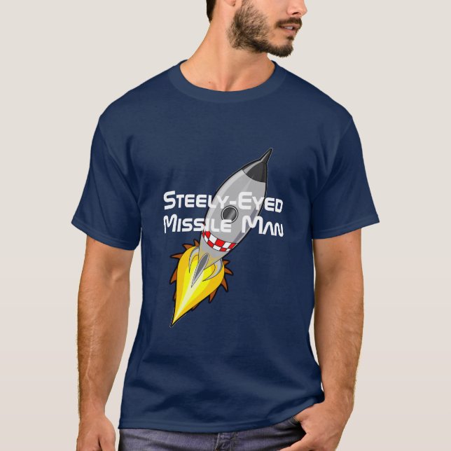 Camiseta Homem de Míssil de Olhos Estrelados (Frente)