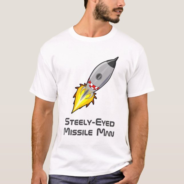 Camiseta Homem de Míssil de Olhos Estrelados (Frente)