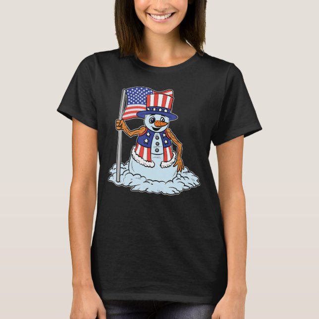 Camiseta Homem de Neve Americano (Frente)