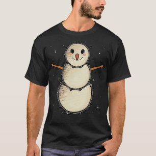 Camiseta Homem de Neve Bateria Percussionista Baterista Nat
