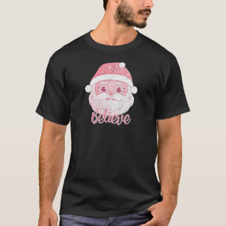 Camiseta Homem de Neve Rosa Gentil para Feriados