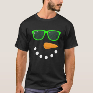 Camiseta Homem de Neve Rosto Óculos de sol Neve Figurino 1