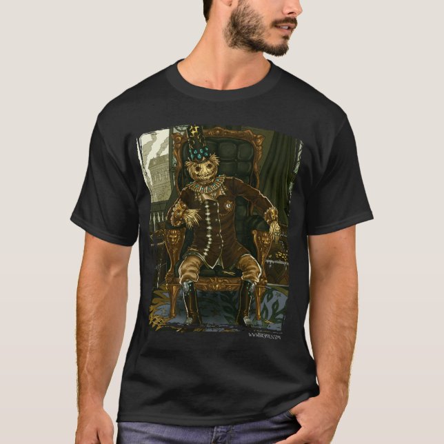 Camiseta Homem de palha amortizado (escuro) (Frente)