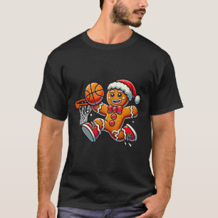 Camiseta Homem de Pão de Gengibre Esqueleto Biscoito de Nat