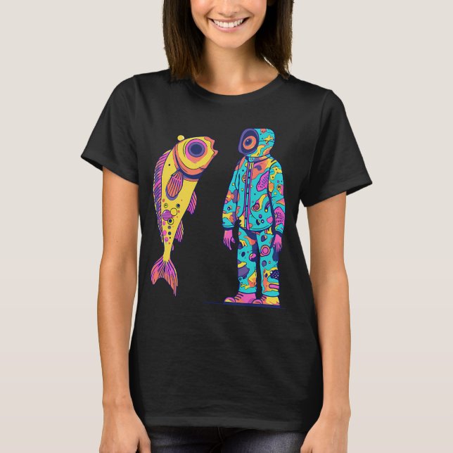 Camiseta Homem de pijama e o peixe (Frente)
