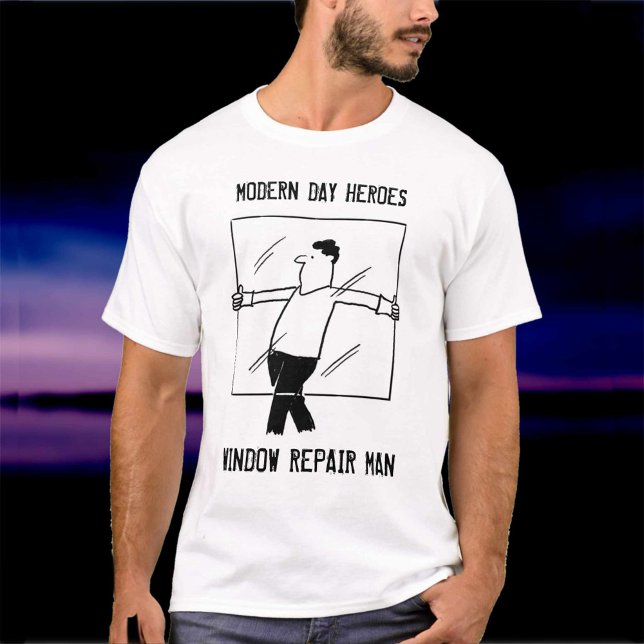 Camiseta Homem de Reparo de Janelas (Criador carregado)
