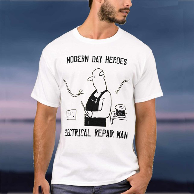 Camiseta Homem de reparo elétrico (Criador carregado)