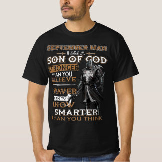 Camiseta Homem De Setembro Filho De Deus Mais Forte Do Que