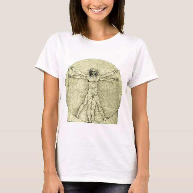 Camiseta Homem de Vitruvian (Frente)