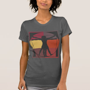 Camiseta Homem de Vitruvian do bloco da cor