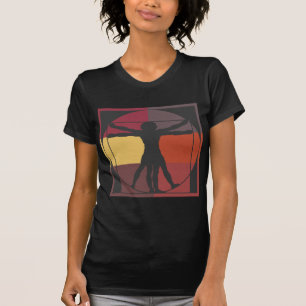 Camiseta Homem de Vitruvian do bloco da cor