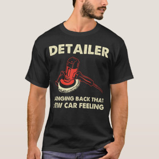 Camiseta Homem Detailer Automaticamente Detalhando Carro No