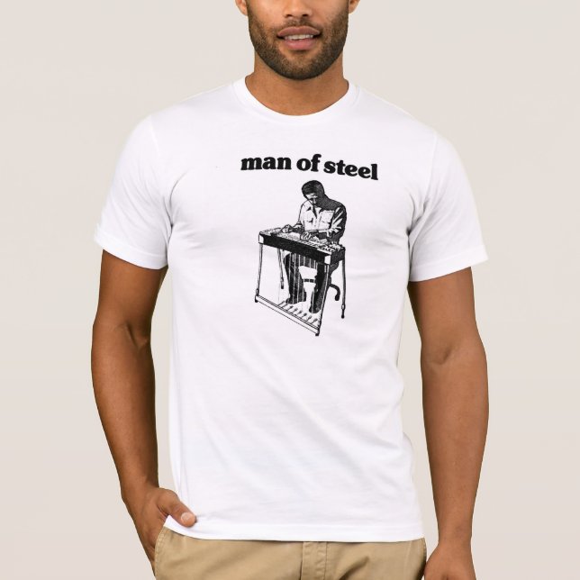 Camiseta Homem do aço do pedal (Frente)