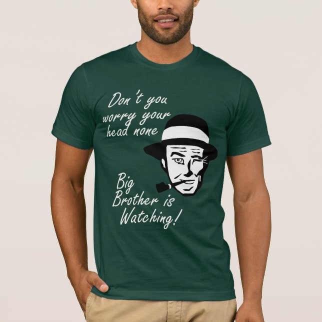 Camiseta Homem do anos 50: O big brother está olhando o (Frente)
