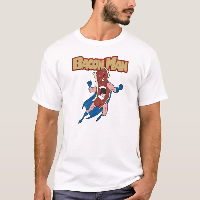 Camiseta Homem do bacon (Frente)