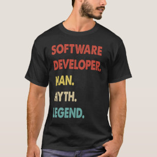 Camiseta Homem do desenvolvedor de software Mito Legenda 1
