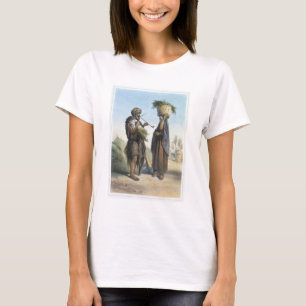 Camiseta Homem do Fellah e mulher, ilustração 'do Valle