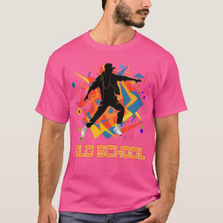 Camiseta homem do hip hop dos anos 80 amigo