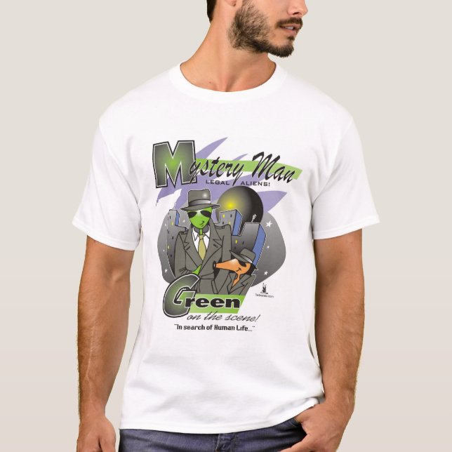 Camiseta Homem do mistério por Gregory Gallo (Frente)