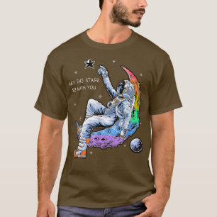 Camiseta Homem Do Orgulho Astronauta Na Lua LGBT+ T-Shir