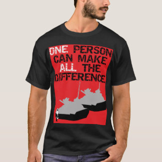 Camiseta Homem do tanque de Tiananmen (preto)