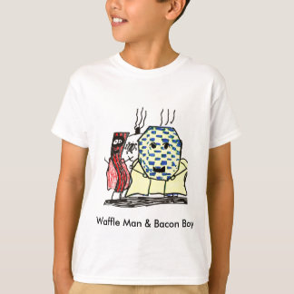 Camiseta Homem do Waffle & menino do bacon