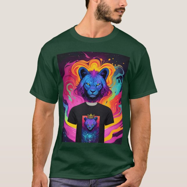 Camiseta homem e menina leão (Frente)