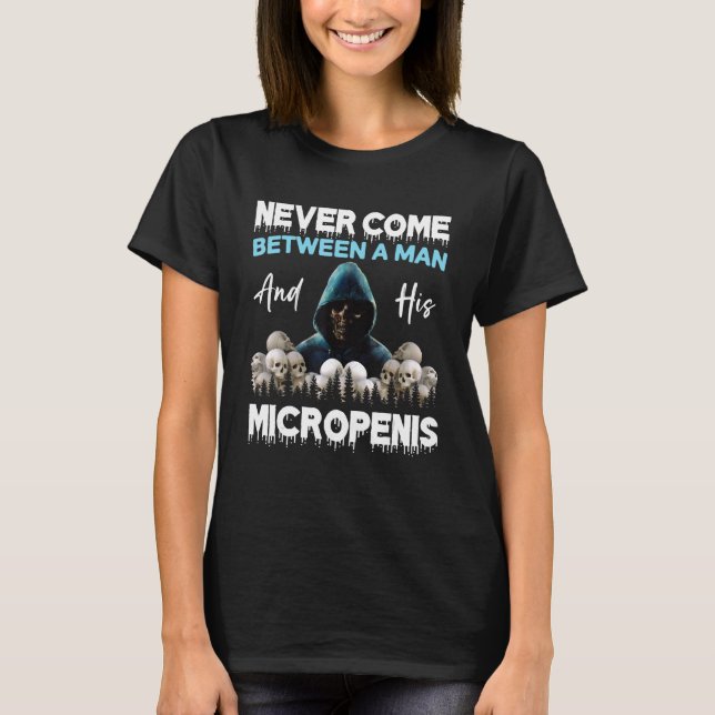 Camiseta Homem e Micropenis Engraçados Memória Estúpida Est (Frente)